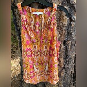 Rose & Olive Vibrant Pink and Orange Blouse